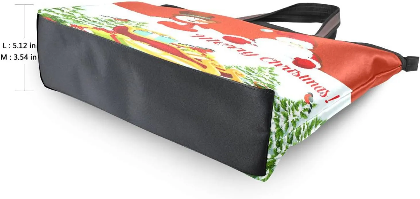 Tote Bag for Women with Zipper,Polyester Tote Purse Holiday Tote Bag Work Handbag Women Gift