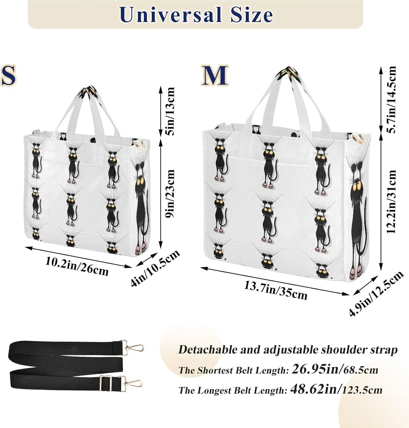 Tote Bag for Women with Zipper,Polyester Tote Purse Holiday Tote Bag Work Handbag Women Gift