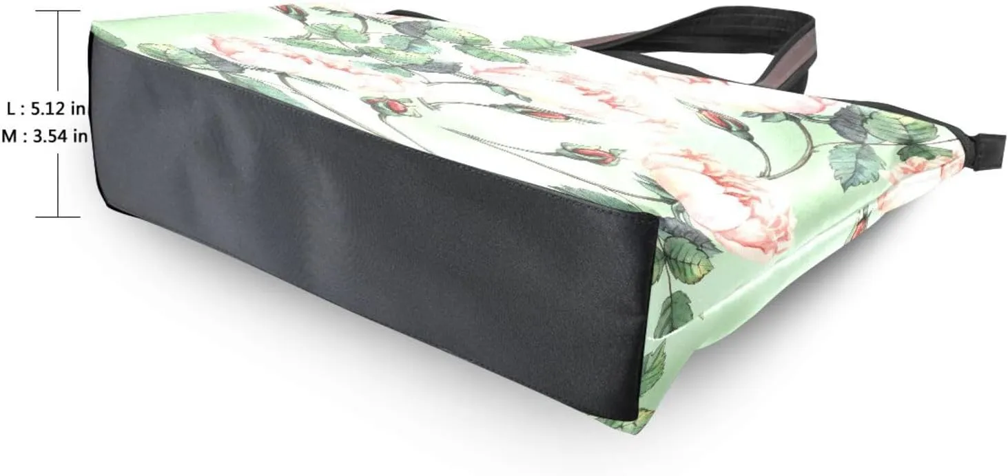 Tote Bag for Women with Zipper,Polyester Tote Purse Holiday Tote Bag Work Handbag Women Gift