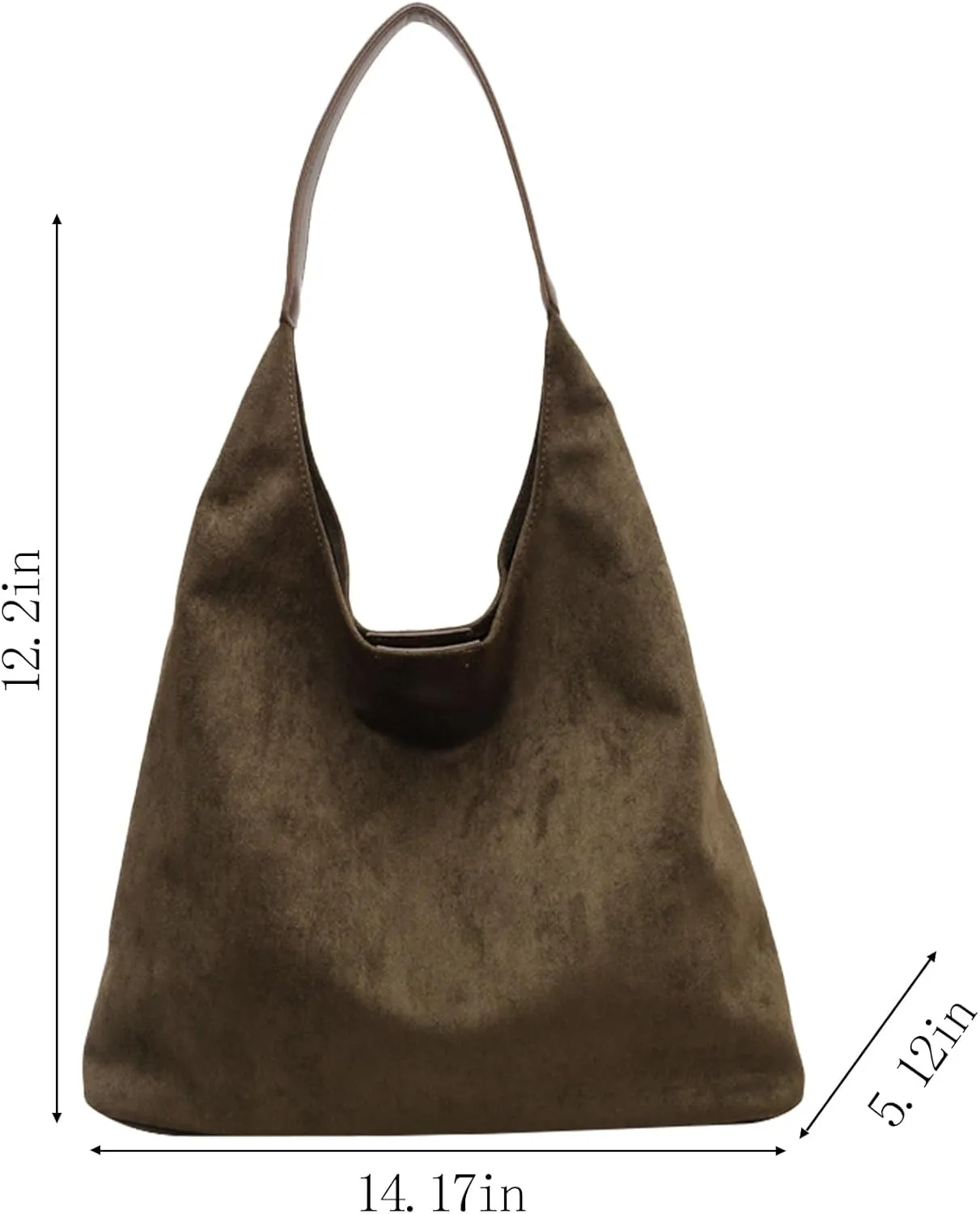 Tote Bags for Women Suede Handbag Work Slouchy Bag Shoulder Hobo Bag Office Tote Handbag
