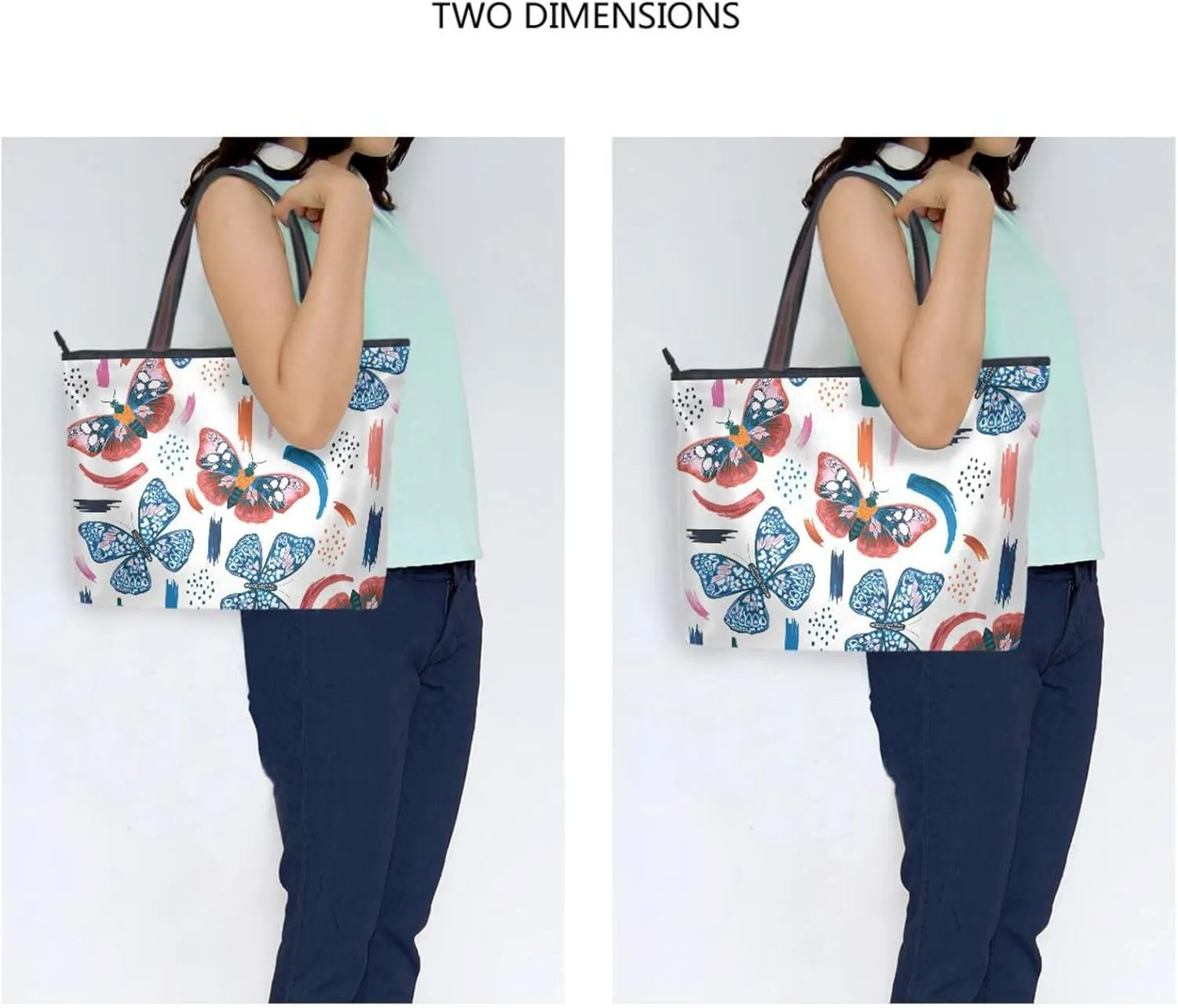 Tote Top Handle Shoulder Bag Butterfly Handbag - Large Tote Bags for Women Purses and Ladies Work Handbags Pattern 1