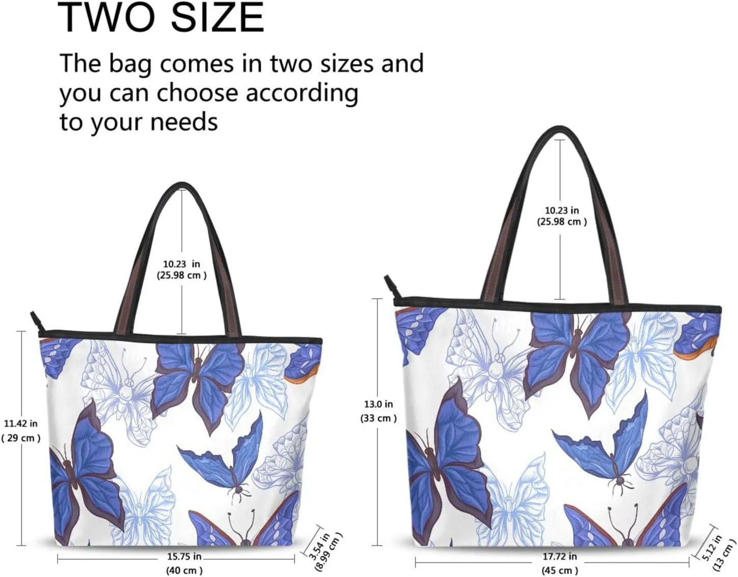 Tote Top Handle Shoulder Bag Butterfly Handbag - Large Tote Bags for Women Purses and Ladies Work Handbags Pattern 1