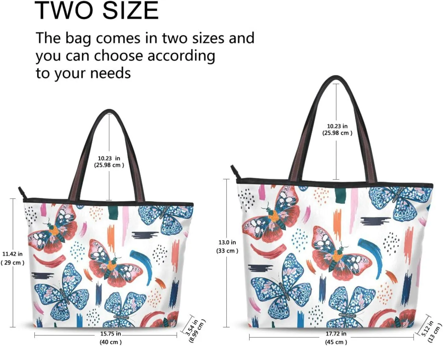 Tote Top Handle Shoulder Bag Butterfly Handbag - Large Tote Bags for Women Purses and Ladies Work Handbags Pattern 1