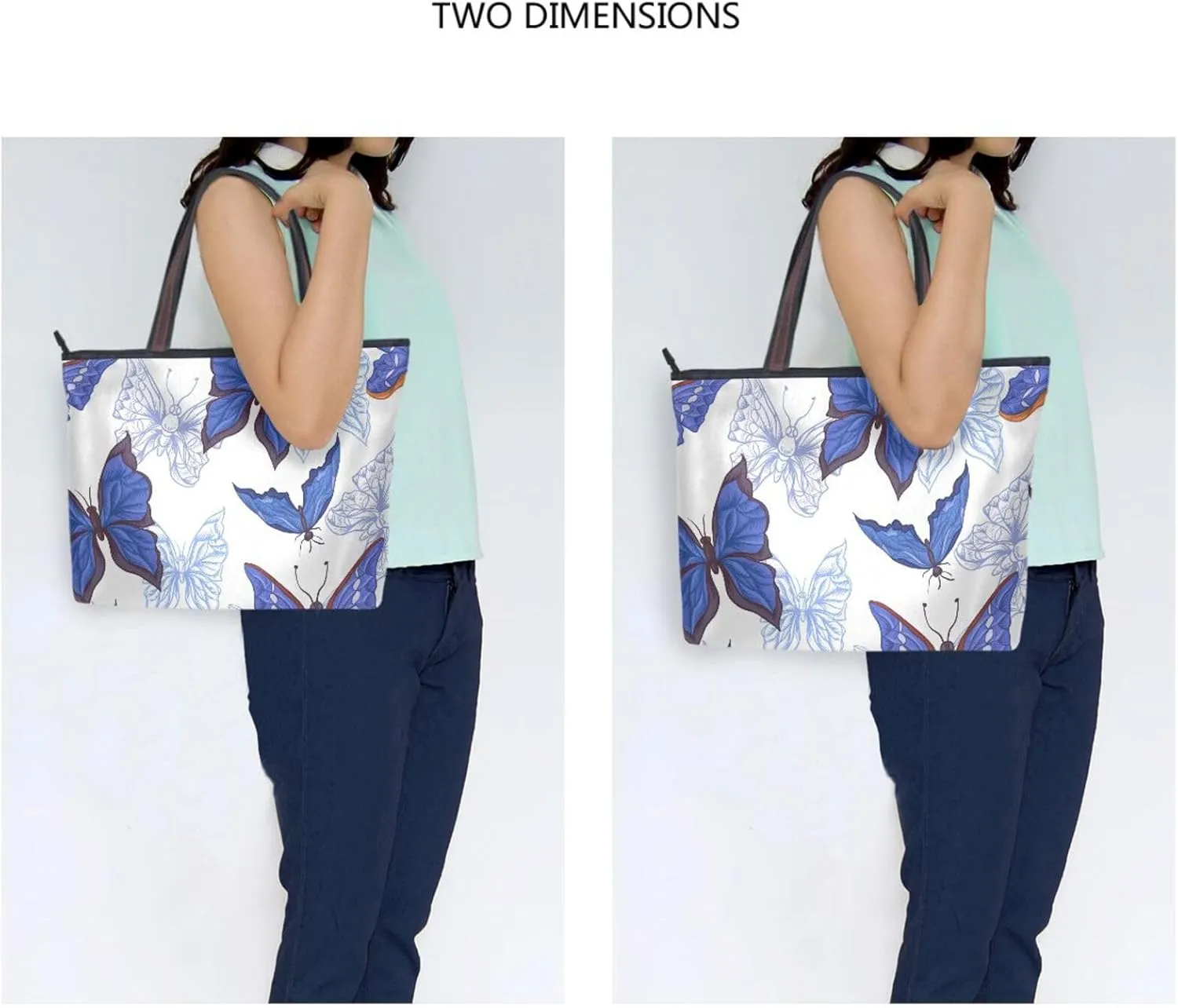 Tote Top Handle Shoulder Bag Butterfly Handbag - Large Tote Bags for Women Purses and Ladies Work Handbags Pattern 1