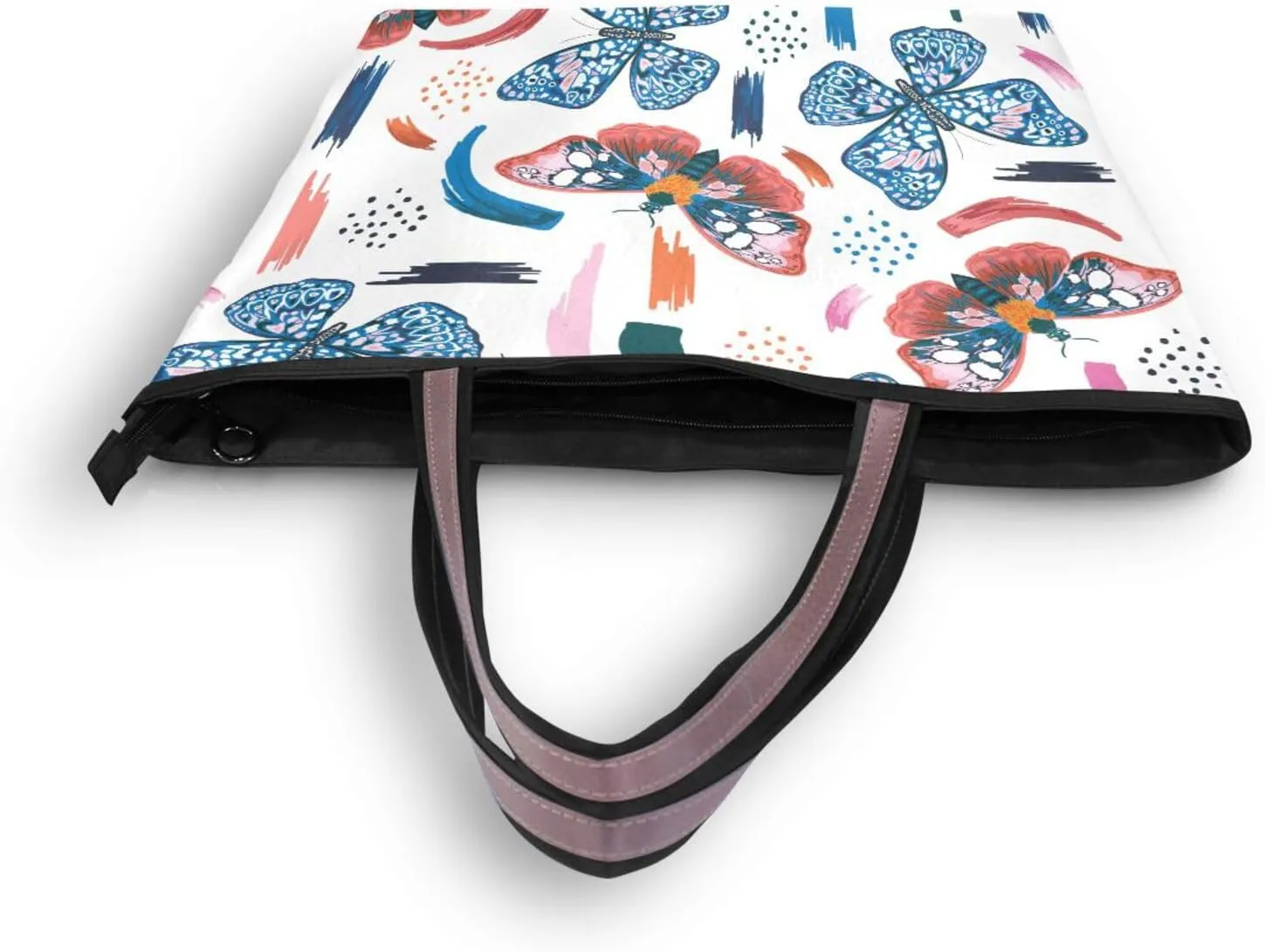 Tote Top Handle Shoulder Bag Butterfly Handbag - Large Tote Bags for Women Purses and Ladies Work Handbags Pattern 1