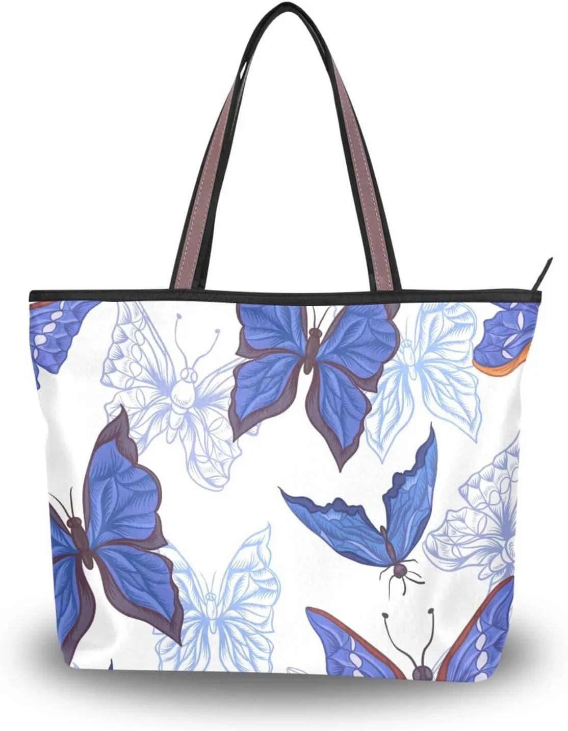 Tote Top Handle Shoulder Bag Butterfly Handbag - Large Tote Bags for Women Purses and Ladies Work Handbags Pattern 1