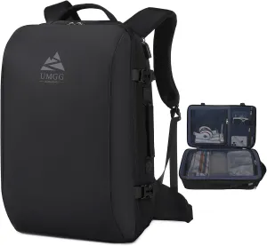 Travel Backpack for Men 40L, TSA Flight Approved Carry On Backpack with Rain Cover, 17inch Travel Laptop Backpack with USB Charging Port, Extra Large Luggage Suitcase Daypack Weekender Bag, Black