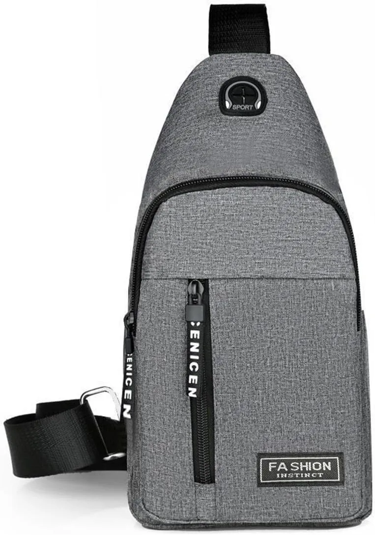 Travel Bag, Small Sling Bag For Women, Adjustable Shoulder Straps Sling Backpack, For Hiking Travel Sports Running (Gray)