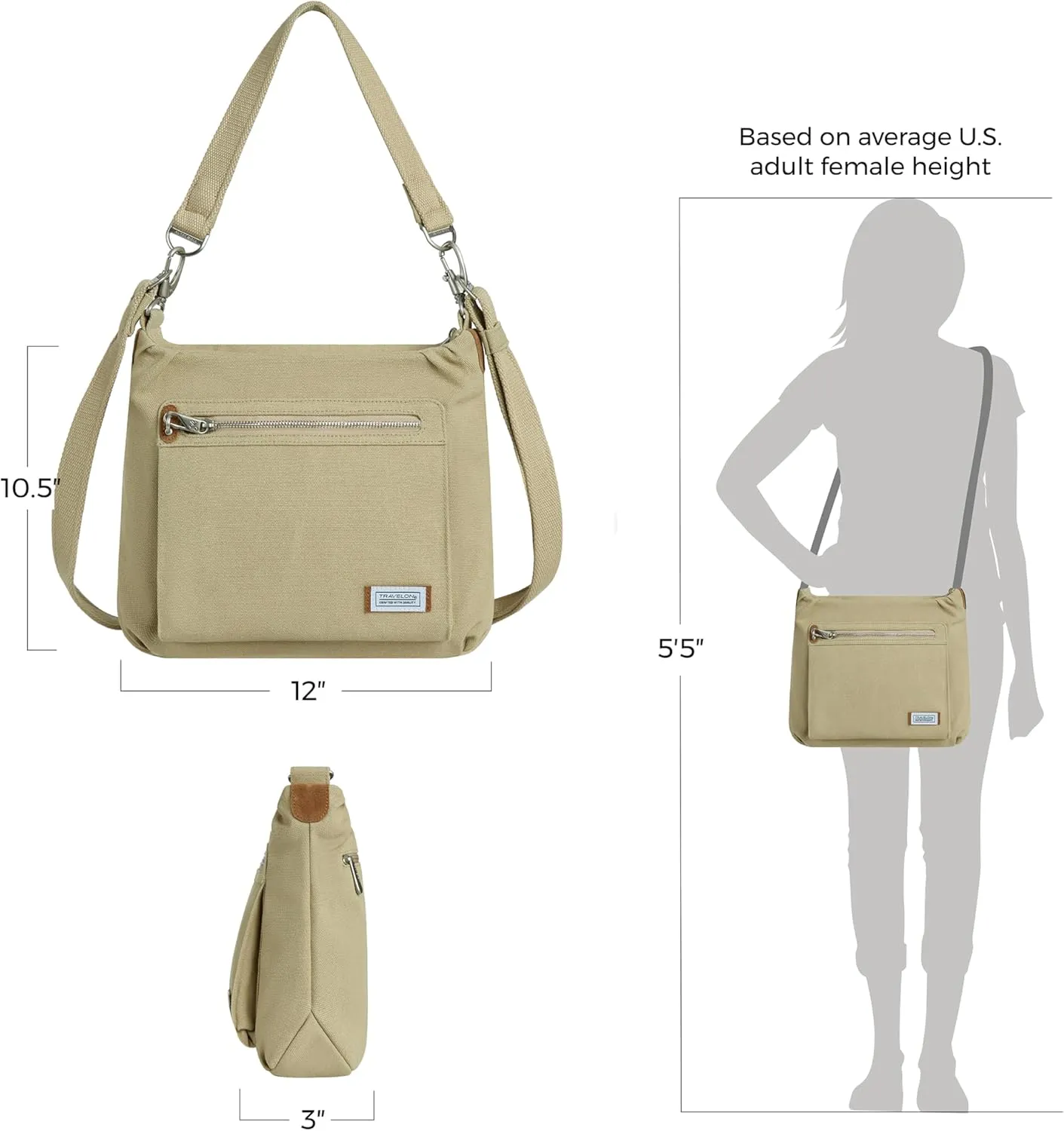 Travelon Anti-Theft Heritage Hobo Bag