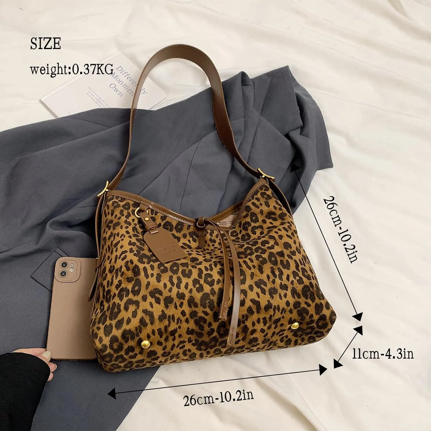Travistar Hobo Bags for Women Trendy Large PU Leather Shoulder Purses and Handbags Leopard Crossbody Satchel Purse Work Tote