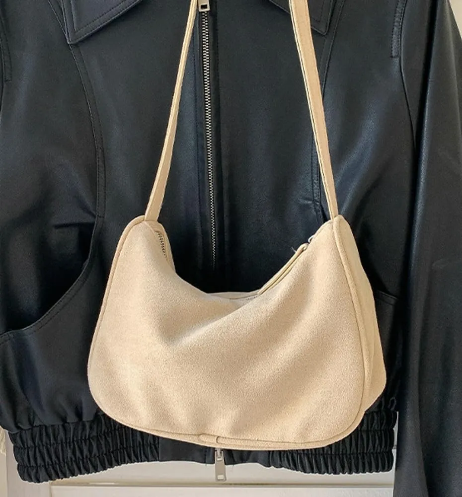 Trendy Crossbody Bags for Women 2024 Vintage Purse Casual Suede Bag Black Shoulder Bag Slouchy Bag Tote Bag for Women
