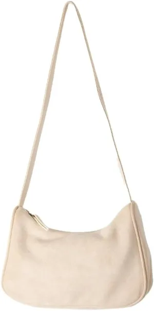 Trendy Crossbody Bags for Women 2024 Vintage Purse Casual Suede Bag Black Shoulder Bag Slouchy Bag Tote Bag for Women