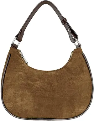 Trendy Suede Cloud Crescent Shoulder Bag Women Slouchy Hobo Bags Satchels Crossbody Purse Top-handle Travel Tote Handbag