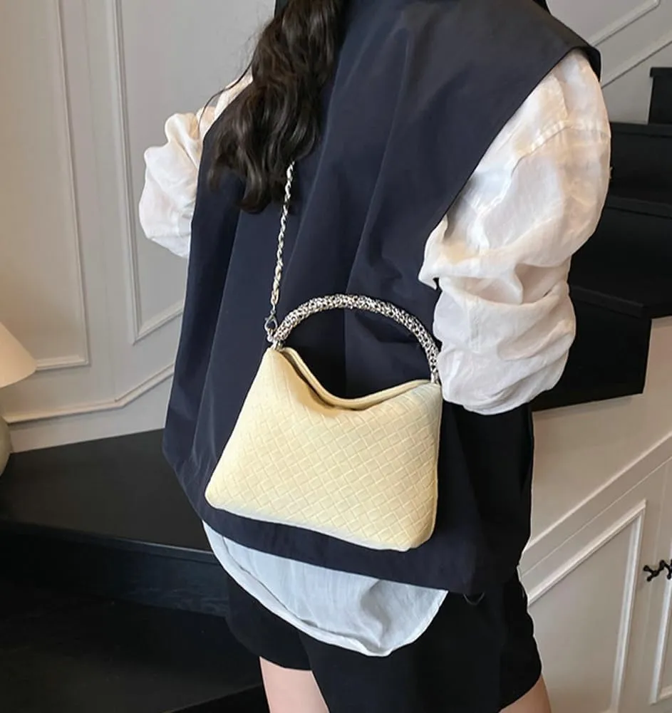 Trendy Woven Top Handle Bag for Women PU Leather Hobo Bags Casual Crossbody Purse Shoulder Satchel Bag Tote Handbag