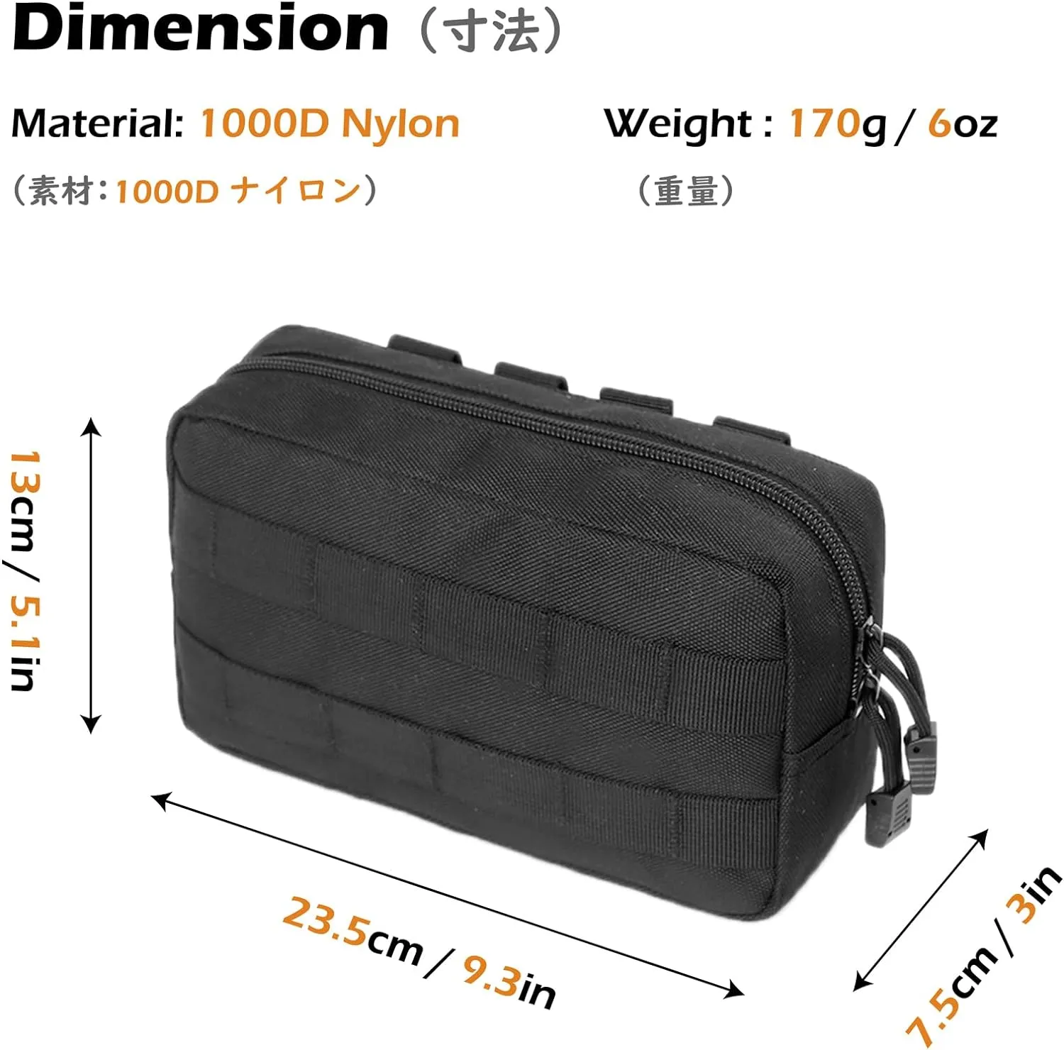 TRIWONDER Molle Pouches Tactical Admin EDC Gear Utility Pouch Waist Bags for Small Tool Horizontal Modular Organization