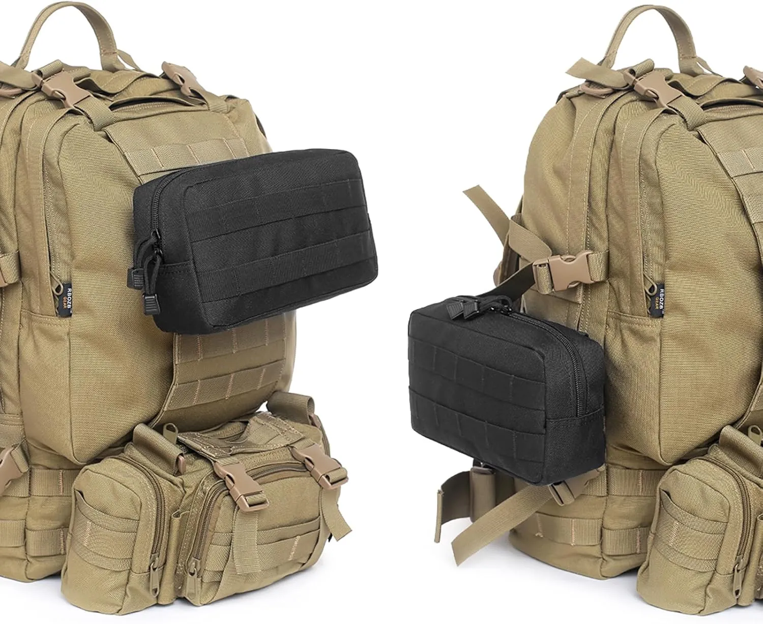 TRIWONDER Molle Pouches Tactical Admin EDC Gear Utility Pouch Waist Bags for Small Tool Horizontal Modular Organization