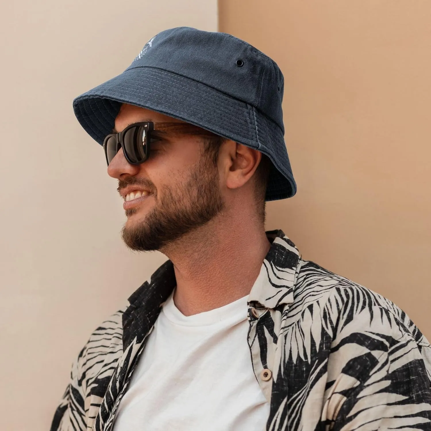 Twin Ravens of Odin Norse Pagan Symbol Bucket Hat Cotton Sun Hat Summer Beach Hat
