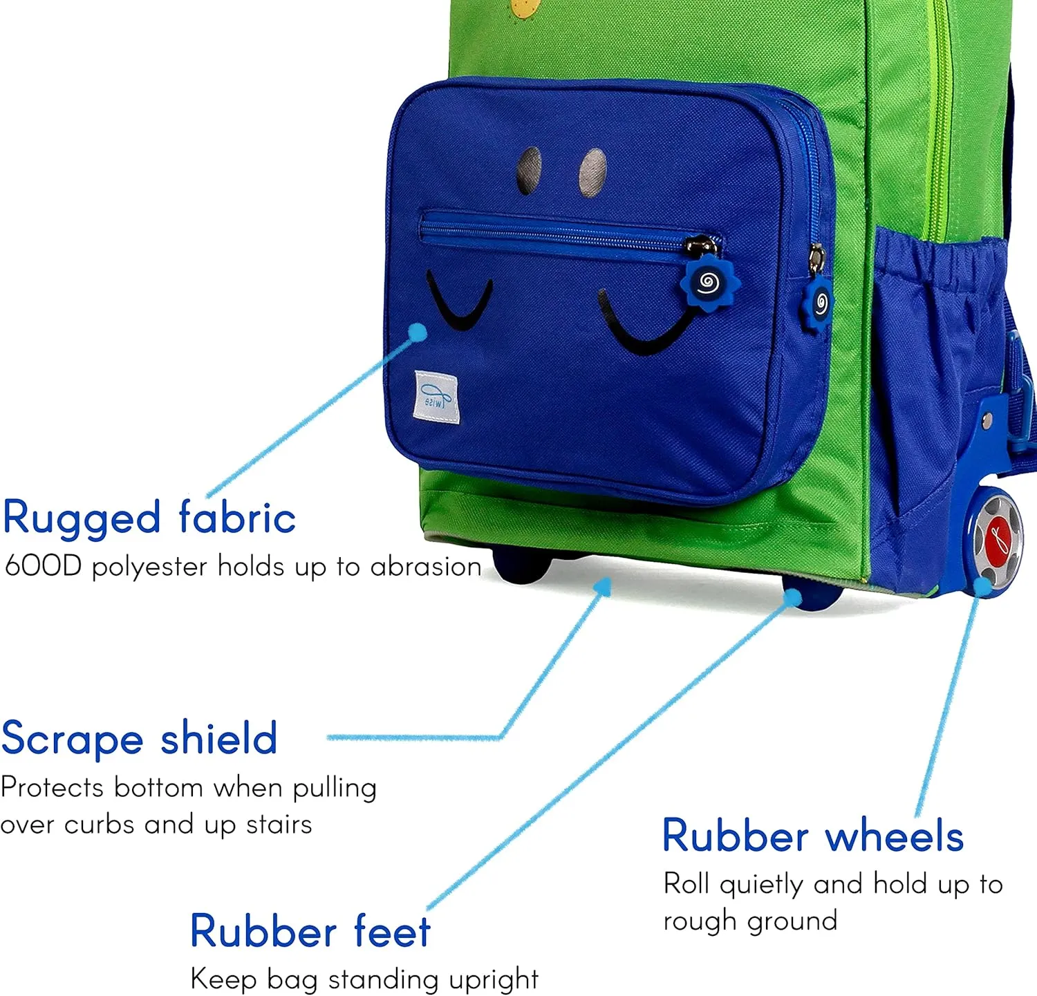 TWISE SIDE-KICK SCHOOL, TRAVEL ROLLING BACKPACK FOR KIDS AND TODDLERS