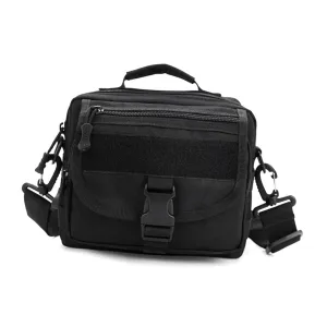 Unisex Nylon Multifunctional Outdoor Travel Shoulder Bag Small Crossbody Tote Bag for Men and Women Versatile Handbag Black/2669