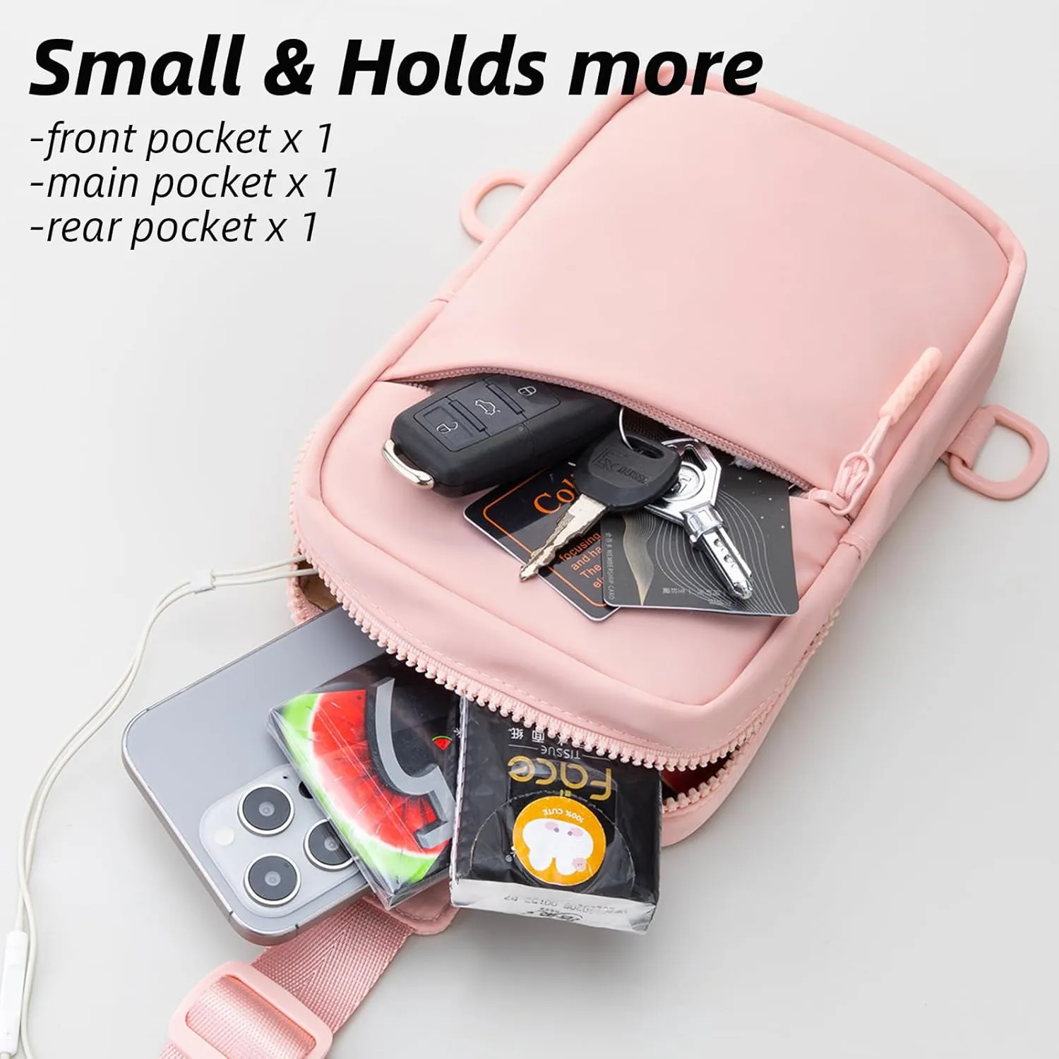 USHAKE Small Sling Bag for Women and Men, Water Resistant Crossbody Chest Bag Small Travel Bag for Casual, Travelling, Sport
