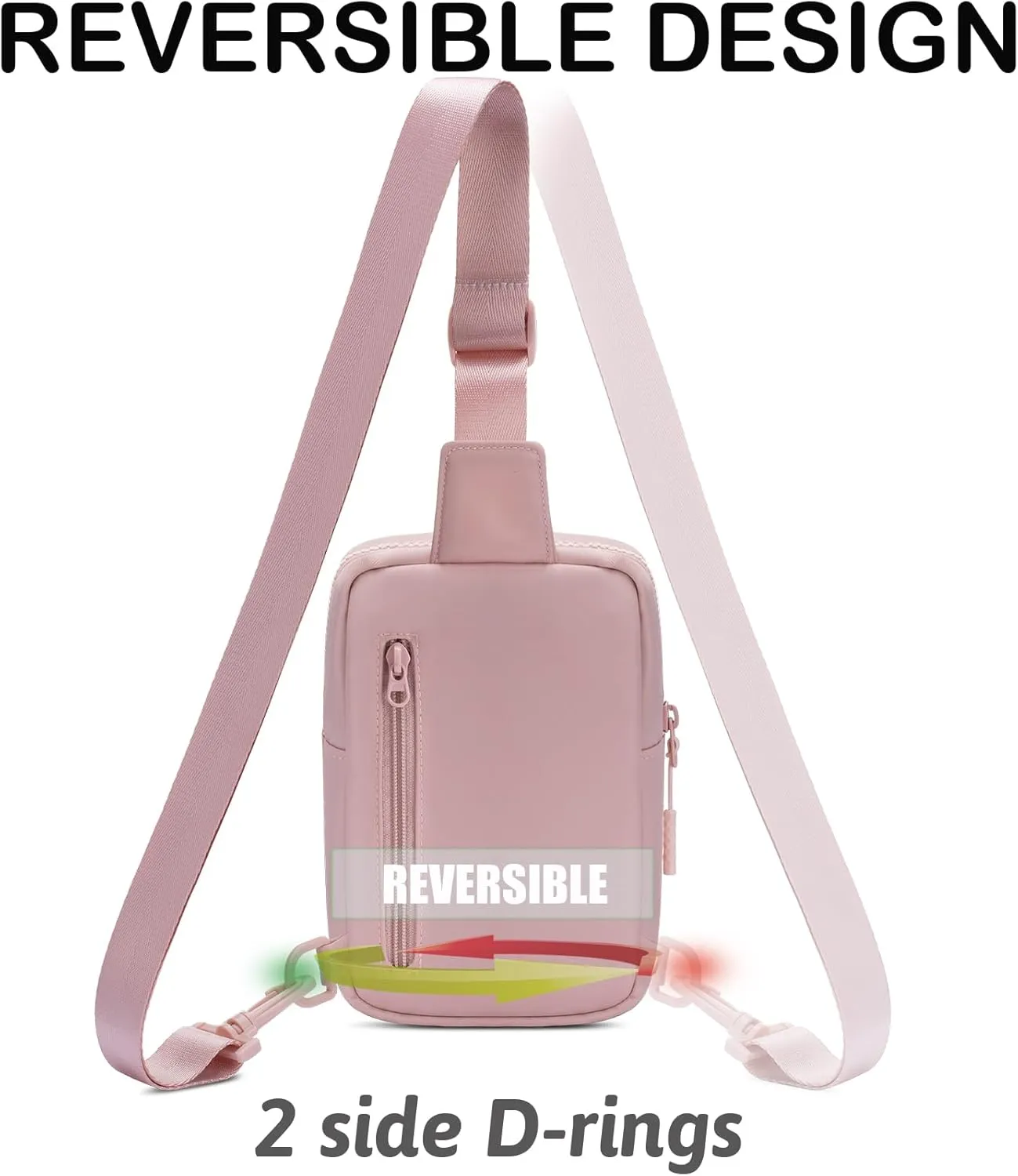USHAKE Small Sling Bag for Women and Men, Water Resistant Crossbody Chest Bag Small Travel Bag for Casual, Travelling, Sport