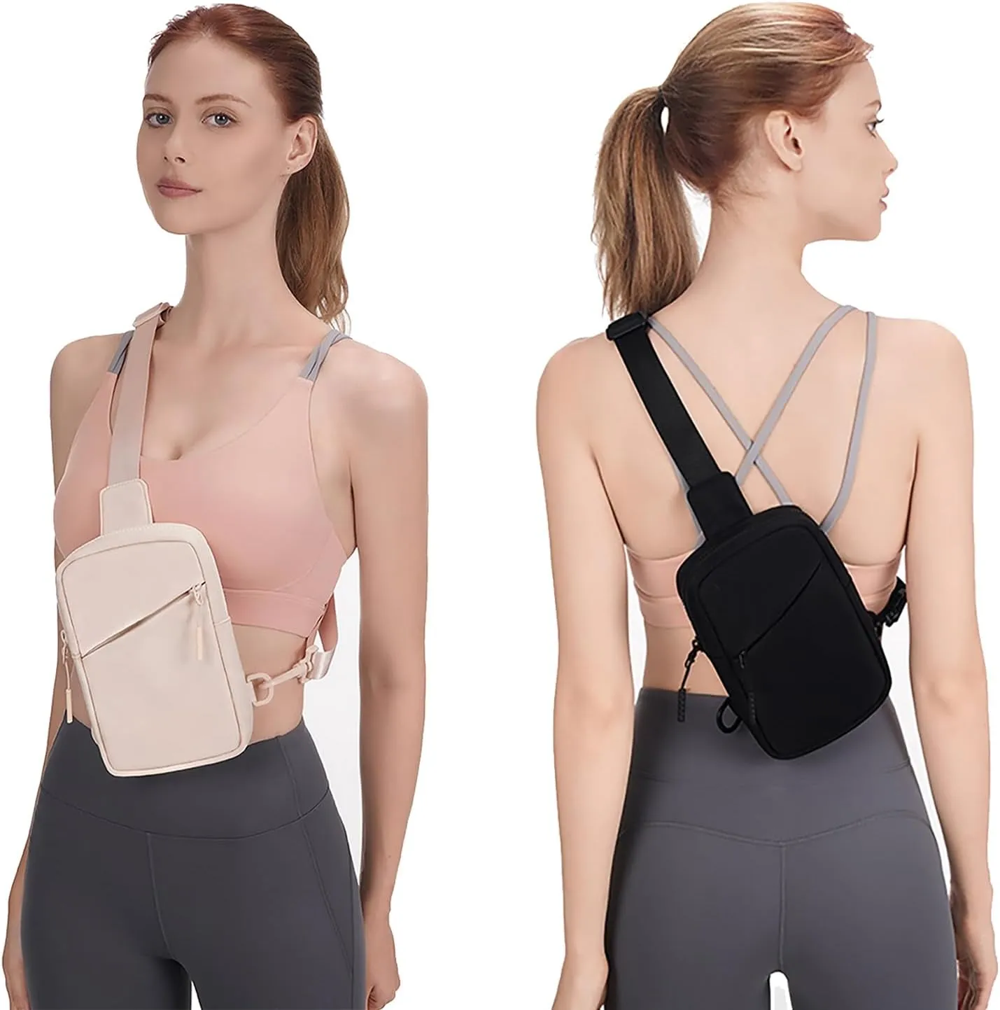 USHAKE Small Sling Bag for Women and Men, Water Resistant Crossbody Chest Bag Small Travel Bag for Casual, Travelling, Sport