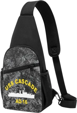 USS Cascade Ad 16 Sling Bag Crossbody Backpack Shoulder Casual Daypack Bags for Men