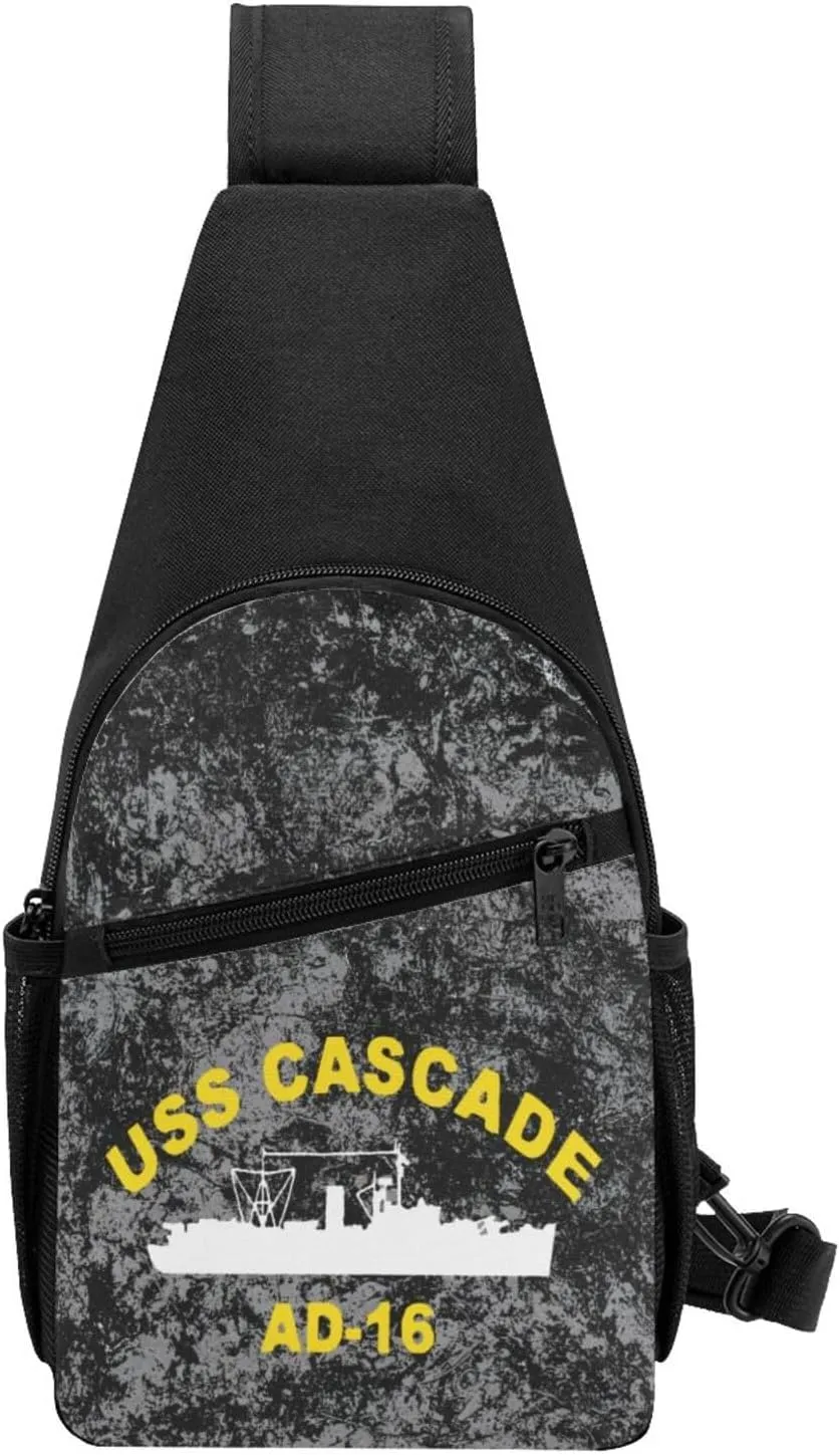 USS Cascade Ad 16 Sling Bag Crossbody Backpack Shoulder Casual Daypack Bags for Men