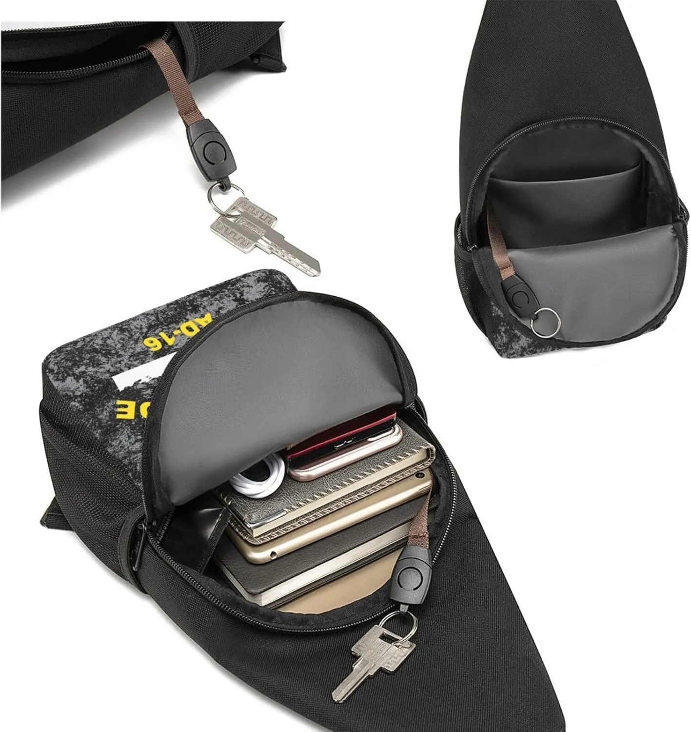 USS Cascade Ad 16 Sling Bag Crossbody Backpack Shoulder Casual Daypack Bags for Men