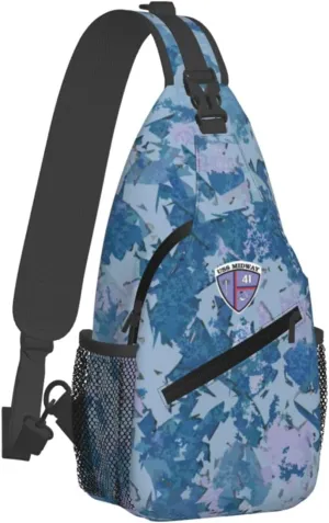 USS Midway CV-41 Sling Bag for Men, Small Crossbody Sling Bags, Mini Water Resistant Shoulder Daypack for Travel, Anti Thief Chest Bag for Hiking