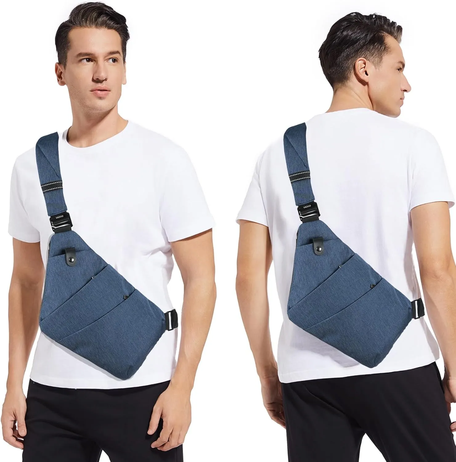 VADOO Sling Bag - Anti-theft Crossbody Shoulder Bag for Men and Women