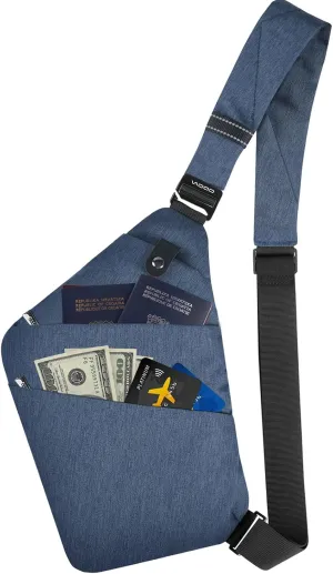 VADOO Sling Bag - Anti-theft Crossbody Shoulder Bag for Men and Women