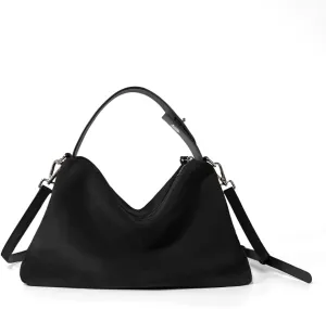 VAKAER Suede Tote Bag for Women, Suede Leather Crossbody Bag with Adjustable Strap Nubuck Shoulder Satchel Hobo Purse