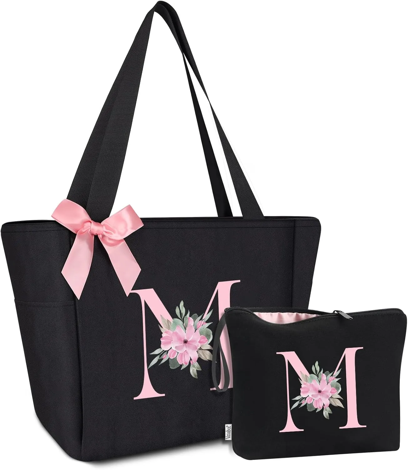 Vavabox Tote bag, Initial Tote bag and Makeup Bag, Gifts for Women