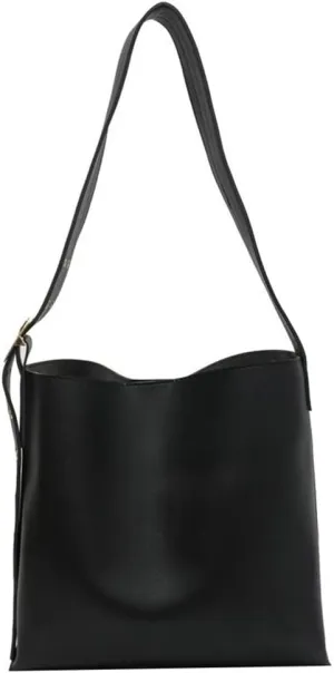Vegan Leather Hobo Bag for Women Vintage Shoulder Bag Slouchy Bucket Handbag Crossbody Bag with Coin Purse