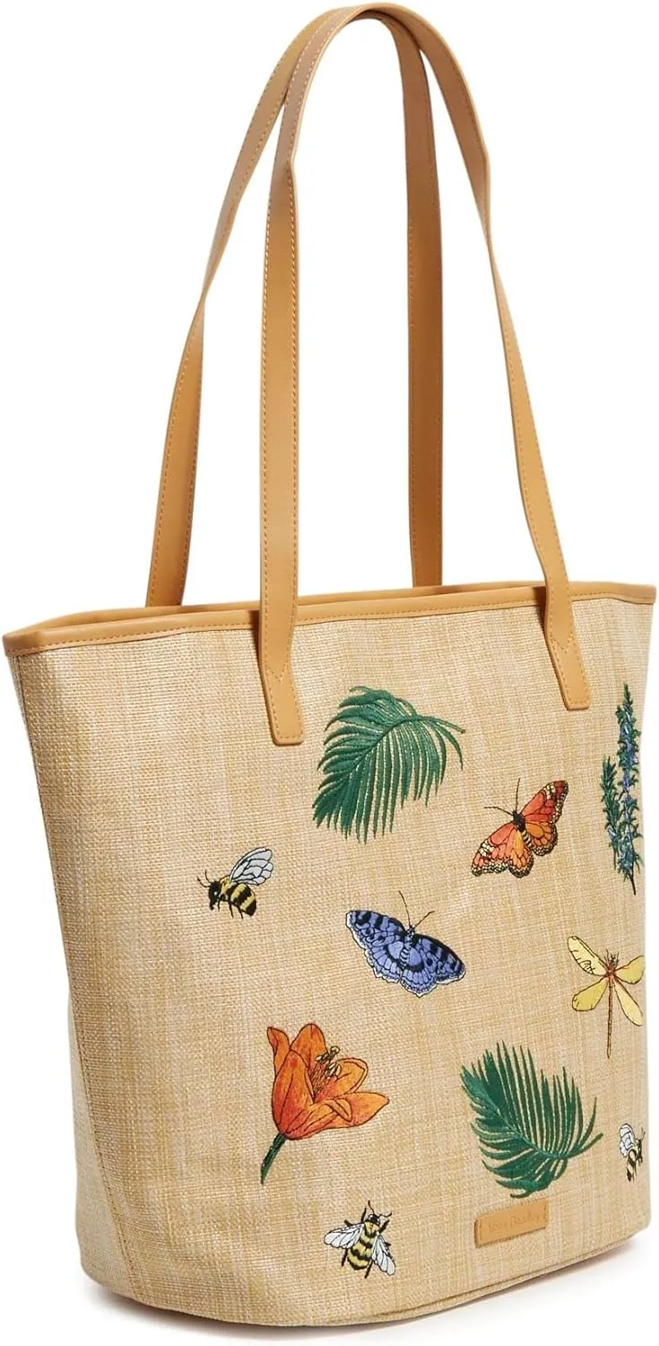 Vera Bradley Women's Straw Bucket Tote Bag