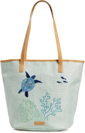 Vera Bradley Women's Straw Bucket Tote Bag