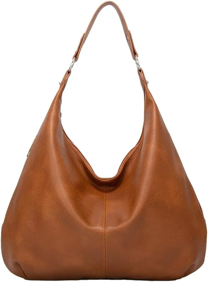 Vintage Hobo Bags for Women Stylish Slouchy Tote Purses for Traveling Vegan Leather Handbag with Large Capacity