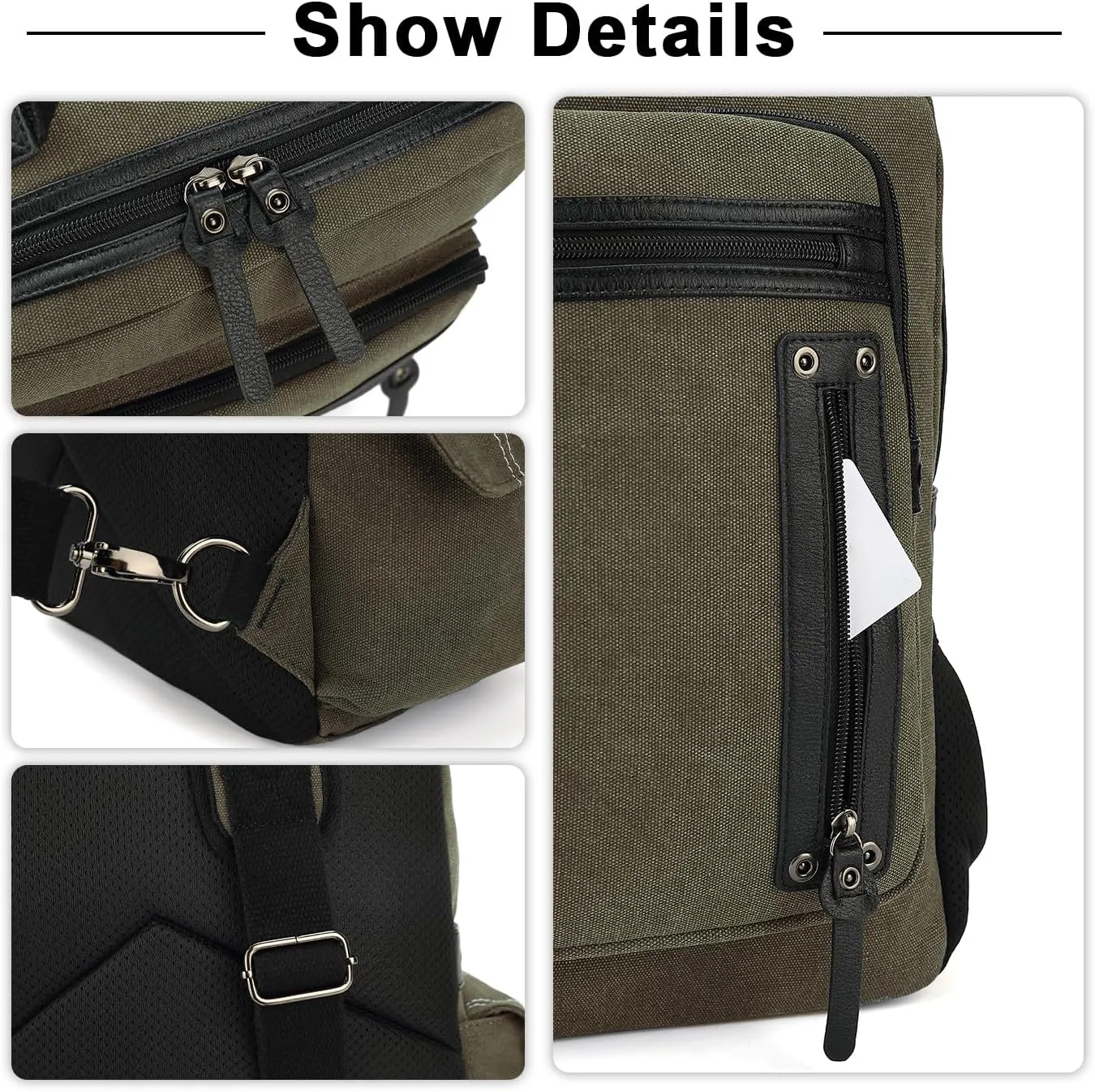 Vintage Messenger Bag, Canvas Backpack for Travel, Men's Shoulder Bag, Dual-use Bag for Hand Carry and Crossbody Carry