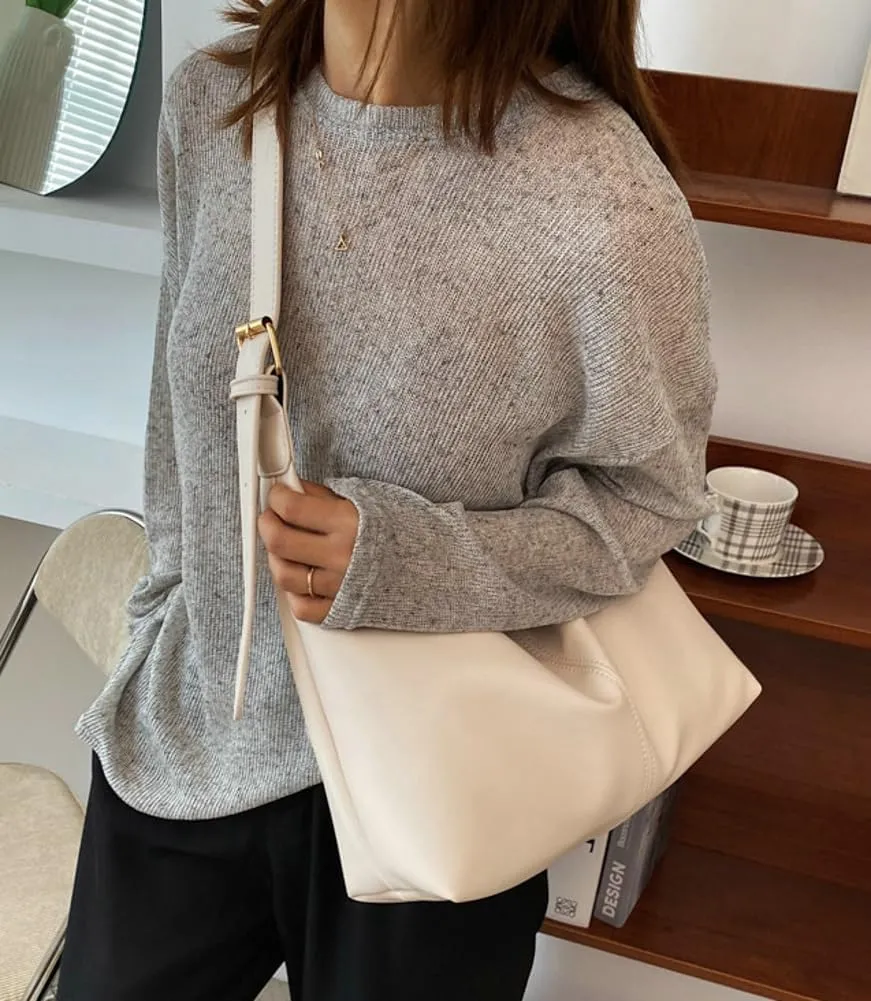 Vintage Shoulder Crossbody Purses for Women Large Dumpling Tote Bag Soft Vegan Leather Handbags Adjustable Satchels