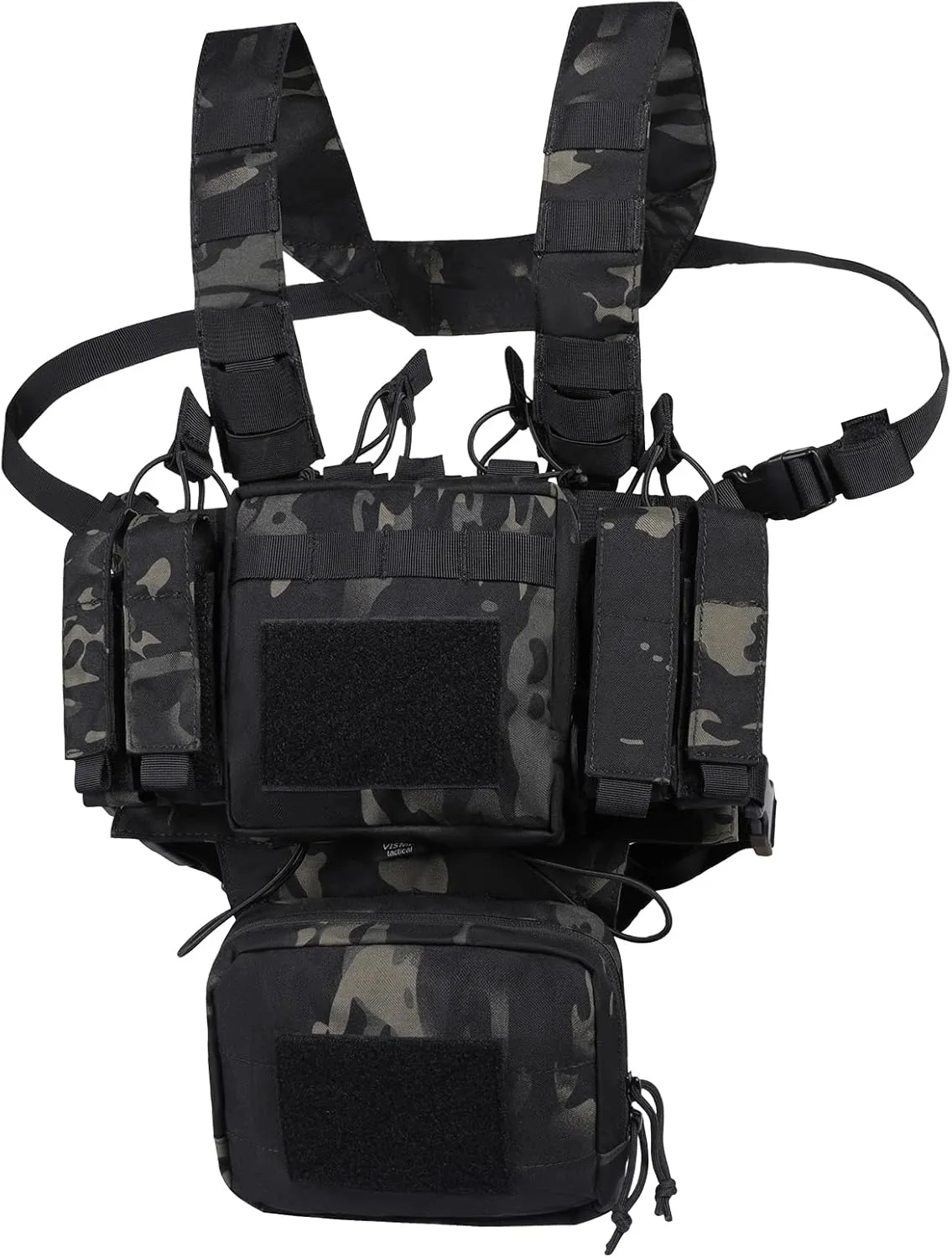 VISMIX Tactical Chest Rig, Adjustable&Detachable Molle Chest Rigs with Mag Pouch