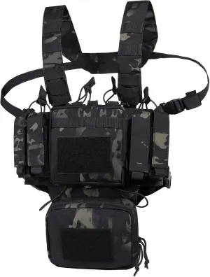 VISMIX Tactical Chest Rig, Adjustable&Detachable Molle Chest Rigs with Mag Pouch