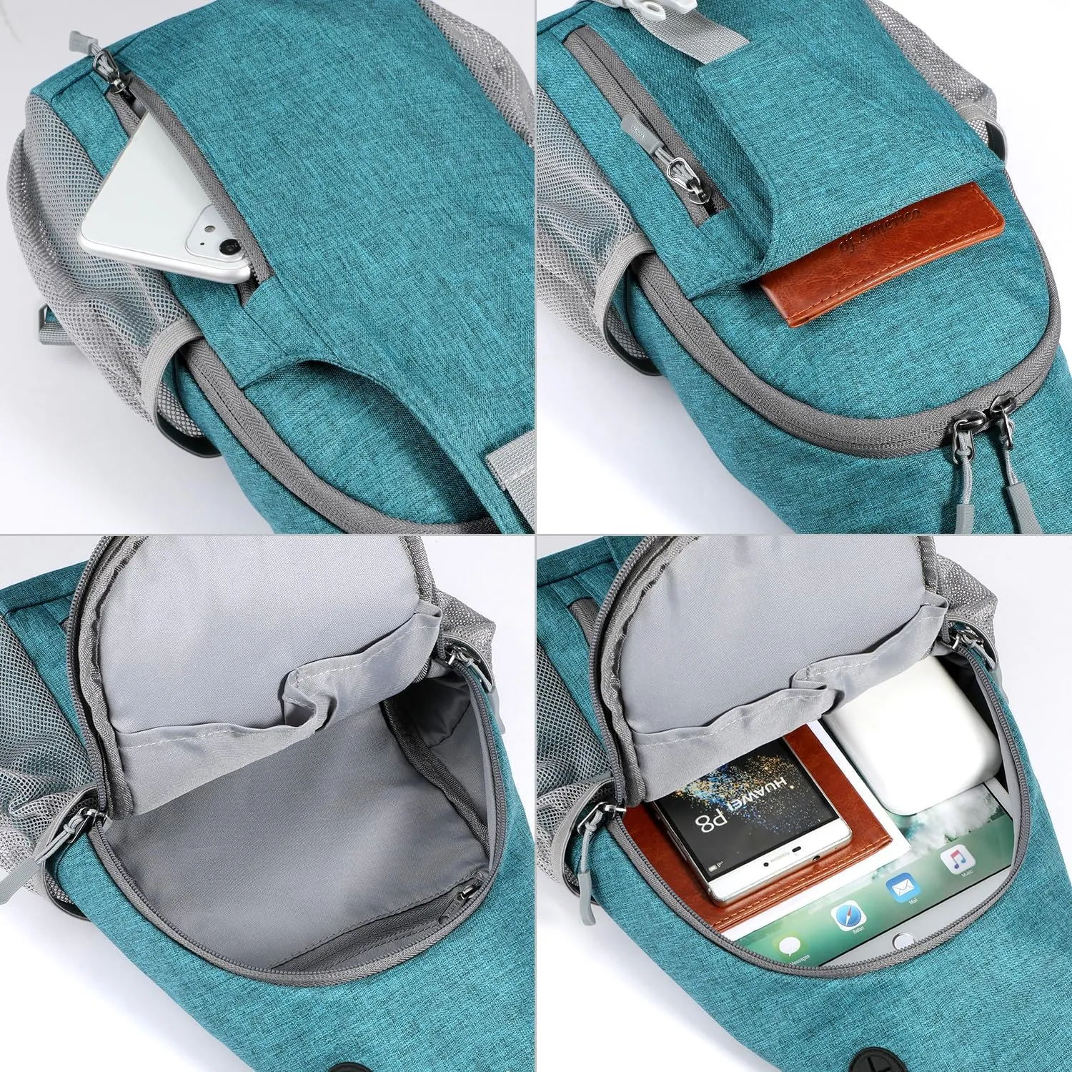 Voova Crossbody Sling Backpack Sling Bag for Men Women, Travel Hiking Chest Bag Daypack, Small over the Shoulder Backpack
