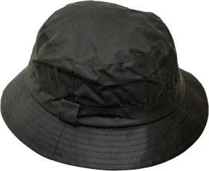 Walker and Hawkes Unisex Wax Hanford Bucket Hat, Olive - Large