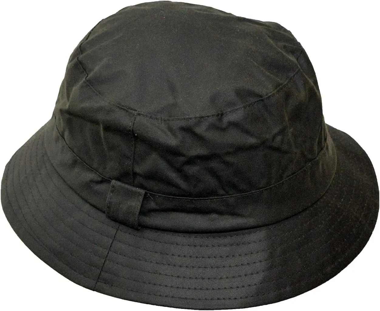 Walker and Hawkes Unisex Wax Hanford Bucket Hat, Olive - Large
