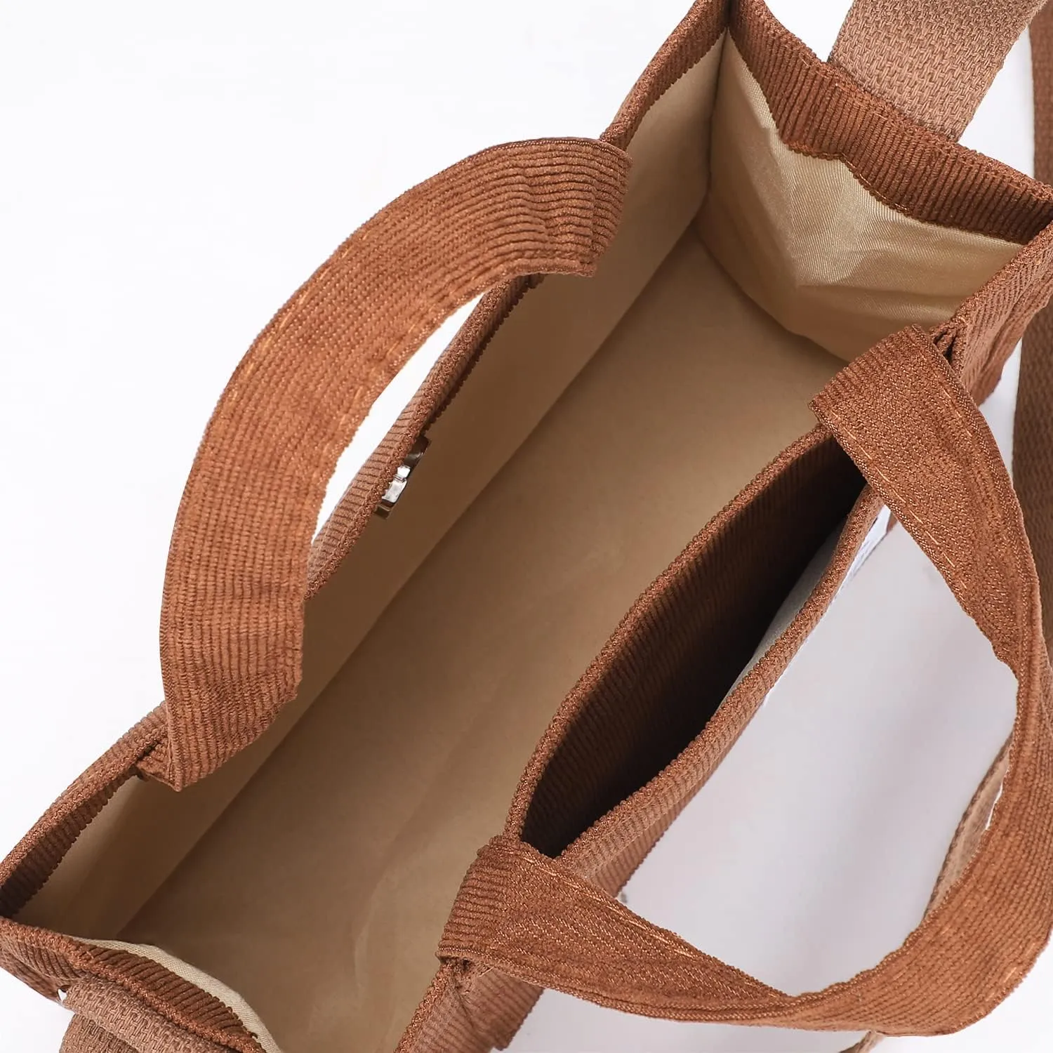 WantGor Tote Bag for Women, Corduroy Crossbody Bags Shoulder Handbag Small Satchel Hobo Bag Purse