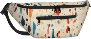 Watercolour Abstract Sling Bag Crossbody Backpack Chest Daypack for Women Sport Travel Hiking Casual Bag Multipurpose Waist Pack With Zipper Closure Adjustable Strap Shoulder Bag