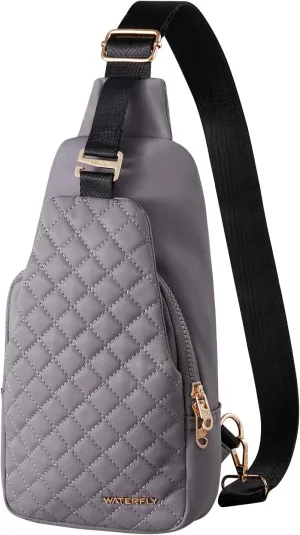 WATERFLY Small Crossbody Sling Backpack: Fashion Chest Crossbody Bag for Women Men Anti Theft Stylish Travel Casual Daypack