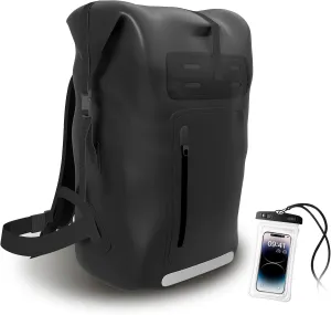 Waterproof Backpack，Heavy Duty Hiking Backpack，35/55/85L dry bag backpack waterproof for Men，Roll-Top Closure，for Kayaking, Travel, Hiking, Fishing, Camping, Motorcycles (black, 35L)