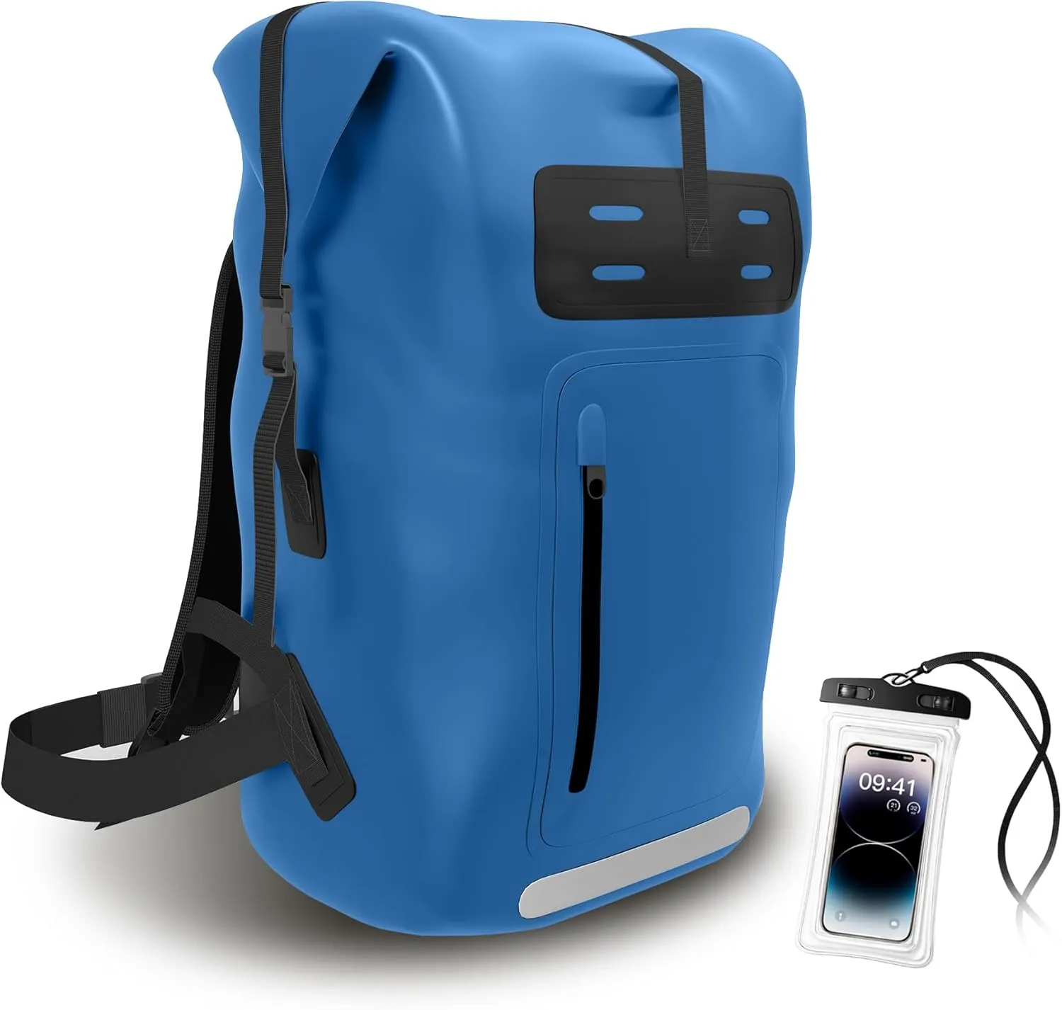 Waterproof Backpack，Heavy Duty Hiking Backpack，35/55/85L dry bag backpack waterproof for Men，Roll-Top Closure，for Kayaking, Travel, Hiking, Fishing, Camping, Motorcycles (blue, 35L)